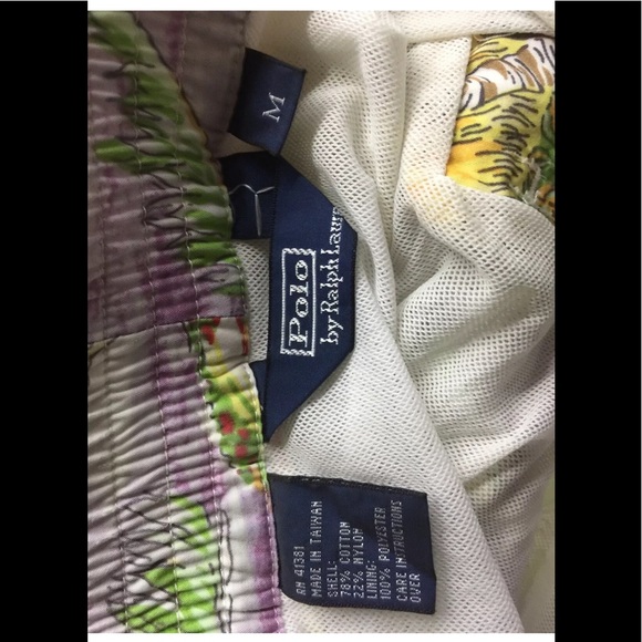 Polo Ralph Lauren Trunks Sz Medium Hawaiian Print